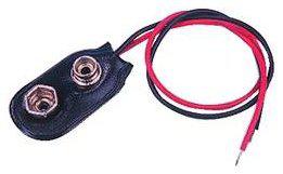 9V battery clip - with wires